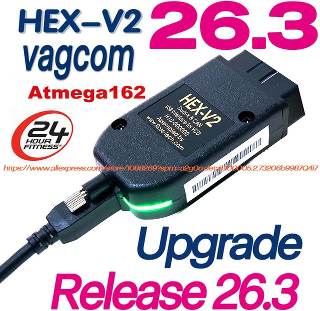 VCDS Auto Diagnose- und Codierungsgerät VAG COM VAG HEX V2 Hardware-Schnittstelle für VW Audi Skoda Seat in Schwarz - Bild 1