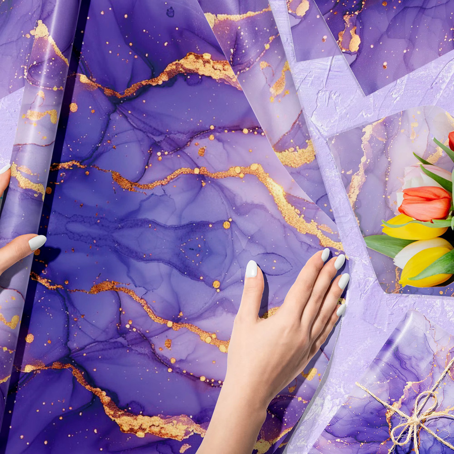 Lila Farbverlauf Seidenpapier für DIY Geschenkverpackungen zur Dekoration von Geburtstagen und Hochzeiten - Bild 3