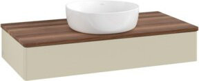 V&B Waschtischunterschrank Antao ohne Frontstruktur, Wandmontage, Grau lackiert, B/T/H: 100 x 50 x 19 cm - Bild 1