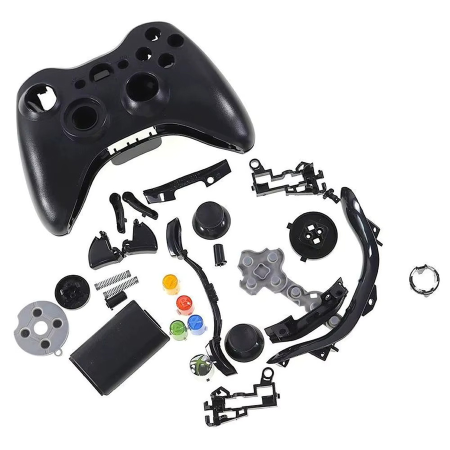 Microsoft Xbox 360 Wireless Controller Ersatzgehäuse Frontplatte Abdeckung in Schwarz - Bild 5