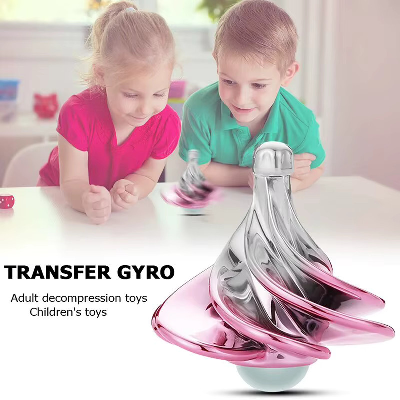Soulbao Windbetriebenes Gyroskop in Schwarz – Aerodynamisches Anti-Schwerkraft Dekompression Spielzeug für Kinder - Bild 3
