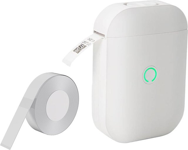 D11 Bluetooth Etikettendrucker im Taschenformat für Smartphones, Drahtloser Thermodrucker mit 203 DPI, Weiß, unterstützt 15 mm breite Klebeetiketten - Bild 1