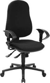 Schäfer Shop Pure Bürostuhl Support CLEAN in Schwarz mit Armlehnen, Synchronmechanik und antibakteriellem Bezug - Bild 1