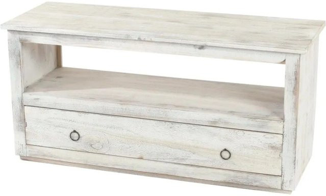 MCW Couchtisch aus Paulowniaholz im Shabby-Look in Weiß - Bild 2