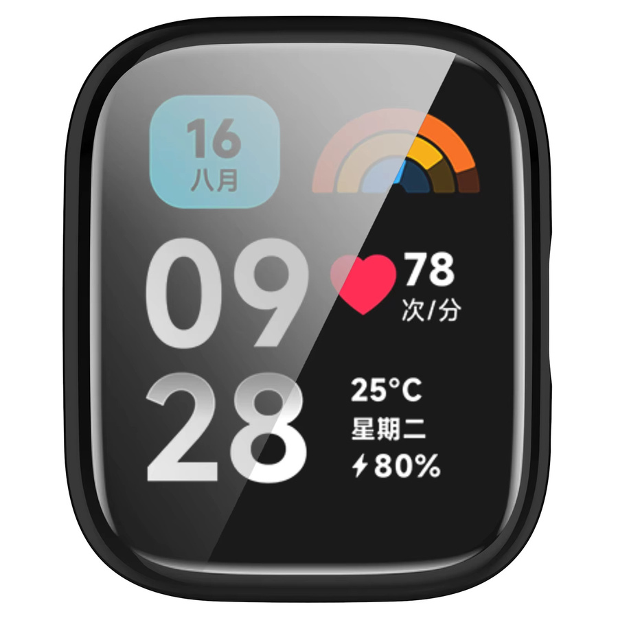 Xiaomi Displayschutz, Silikon, Schwarz, Redmi Uhr 3 Aktiv, 3 Lite - Bild 2