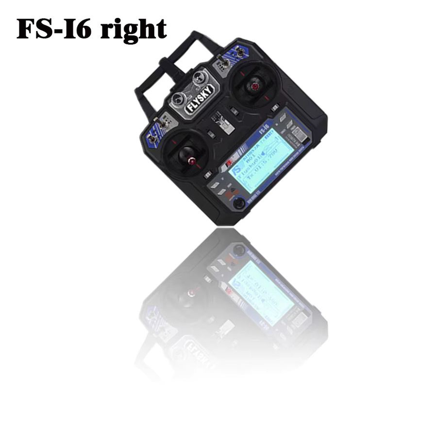 Fly Sky FS-i6 2,4G 6CH Fernbedienung in Schwarz kompatibel mit IA6B IA6 IA10B Empfängern für RC-Drohnen, Flugzeuge und Hubschrauber - Bild 2