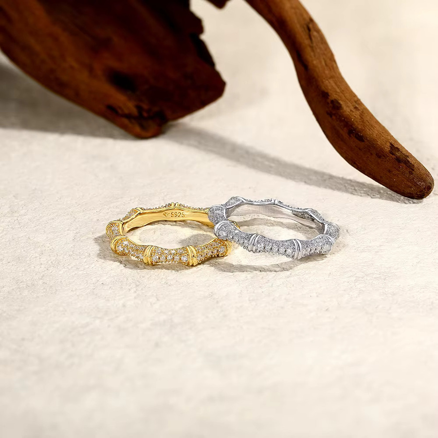 ATTAGEMS Moissanit-Ring, 925 Silber, Damen - Bild 2