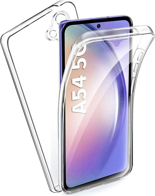 Transparente Silikon Schutzhülle für Samsung Galaxy S24 FE A56 A36 A16 A06 A26 A55 A35 A05S A54 A34 A24 mit 360 Grad Vollschutz - Bild 1