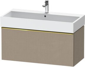 Duravit Waschtischunterschrank D-Neo wandhängend mit 1 Auszug, glänzend weiß, B/T: 98,4 x 44,2 cm - Bild 1