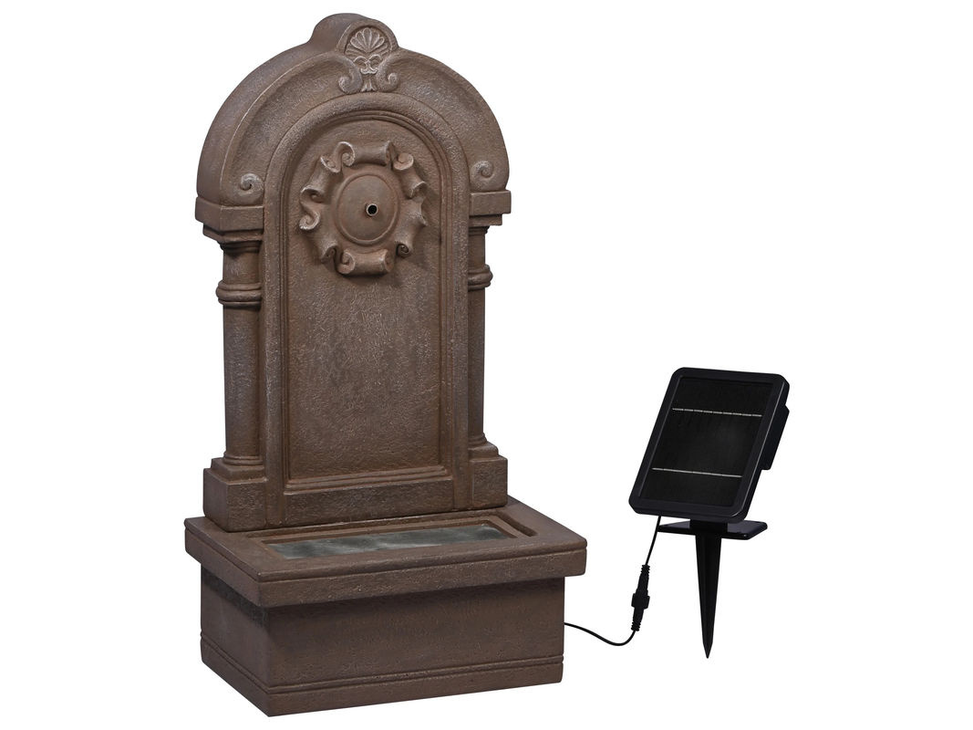 Solar-Gartenbrunnen Dobar Poseidon mit LED und Solar-Panel in Sandstein Grau aus Kunststein - Bild 3
