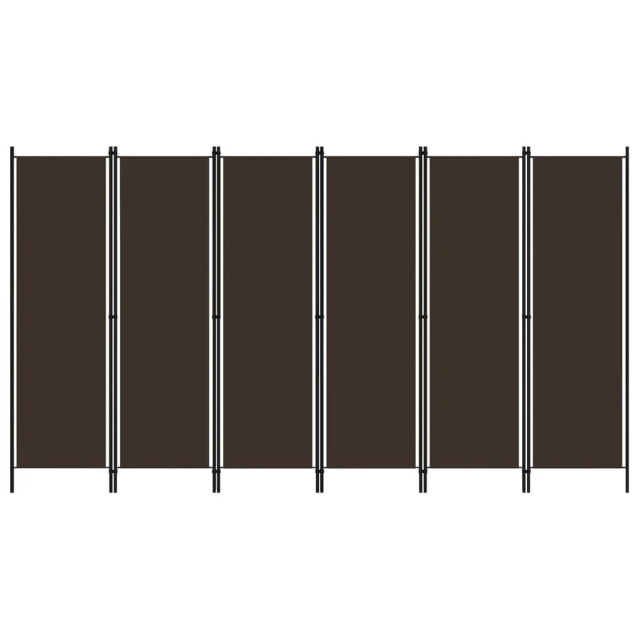vidaXL Raumteiler 6-teilig Braun B: 300 cm, H: 180 cm - Bild 2