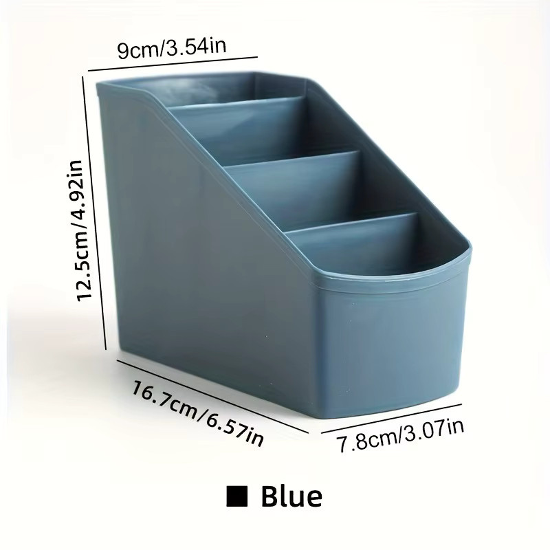 Desktop-Aufbewahrungsbox in Beige aus Kunststoff für Wohnzimmer, Kosmetik und Schreibwaren, B/T/H: 16,7 x 12,5 x 12,5 cm - Bild 2