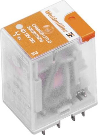 Weidmüller CRM40615 Industrierelais mit 115 V/AC Nennspannung, 7A Schaltstrom und 4 Wechsler, 10er Packung - Bild 1