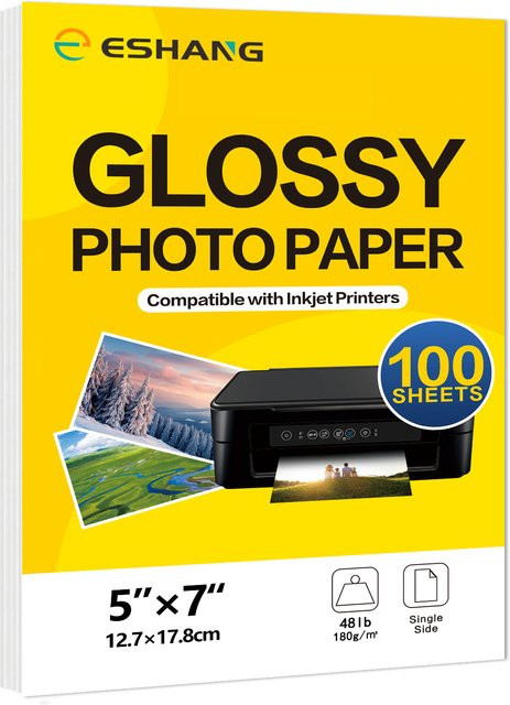 100 Blatt glänzendes Fotopapier für Tintenstrahldrucker in 5R Format - Bild 1