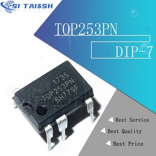 Si Tai&SH DIP-7 Power-Management-Chip IC Set, 10er Los, Schwarz, TOP252PN TOP253PN TOP254PN TOP255PN TOP255 TOP256PN TOP257PN TOP258PN - Bild 1