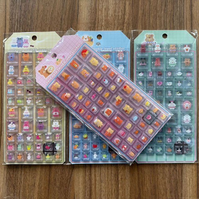 LanLanStickersWorld Tier-Tastatur-Tastenkappen-Dekorationsaufkleber, 4 Blatt, Mehrfarbig - Bild 1