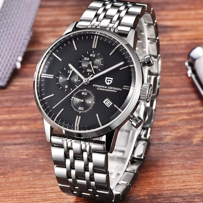 PAGANI DESIGN Chronograph Armbanduhr, Quarz, Edelstahl, Herren - Bild 2