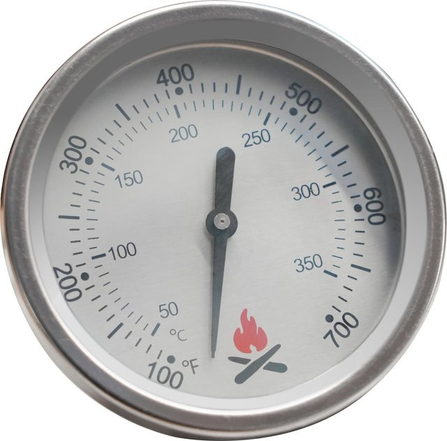 Jamestown Thermometer für Gasgrill KANE 2 und KANE 3 in Silber - Bild 1