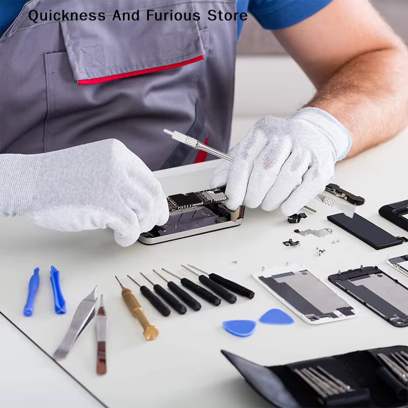 KOQZM 8-in-1 Reparaturwerkzeug-Set aus Edelstahl in Silber für Mobiltelefone, Computer, CPU und NAND-IC-Chips sowie gebogene Bildschirme - Bild 2