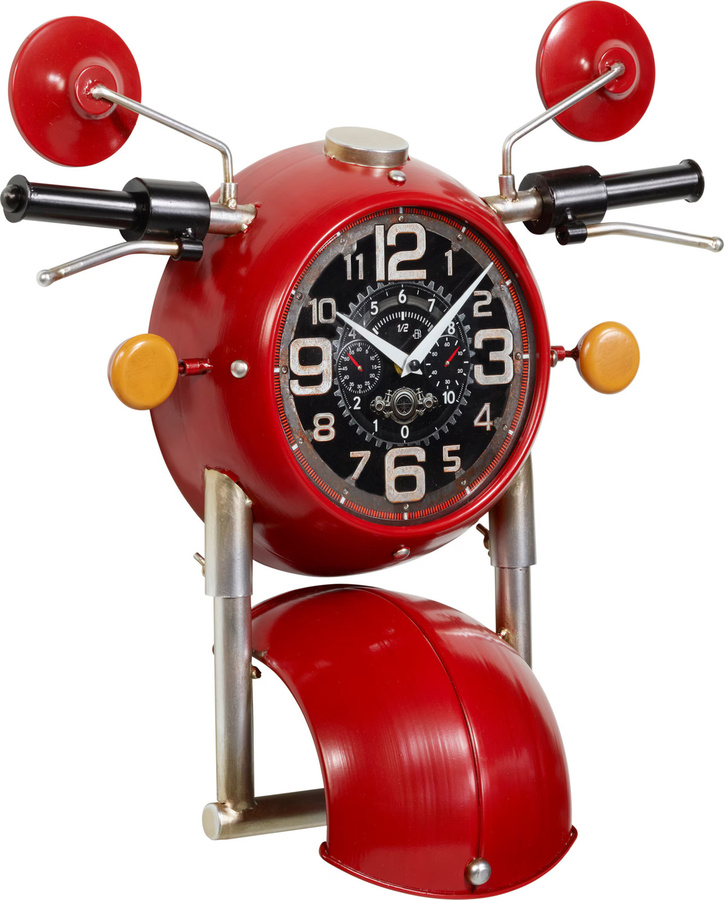 Rote Wanduhr Impressionen mit analogem Quartzwerk aus Metall und Glas, Breite: 53,5 cm, Höhe: 48,5 cm, Tiefe: 13,0 cm - Bild 2