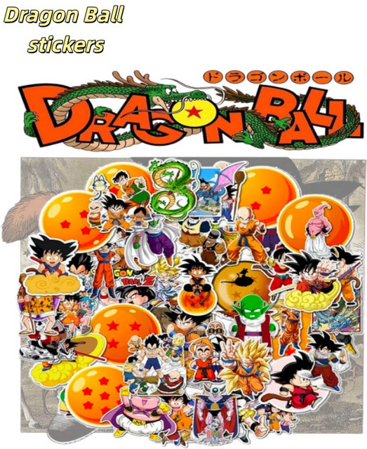 Bandai Dragon Ball Anime Aufkleber mit Goku Motiv, wasserfeste Graffiti Sticker in Multicolour für deinen Planer - Bild 1