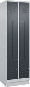 C+P Z-Spind Classic PLUS mit 4 Fächern und Sockel, Grau/Anthrazit, H x B x T: 195 x 60 x 50 cm - Bild 1