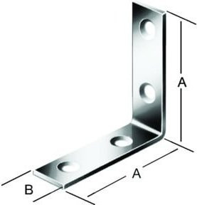 VORMANN Stuhlwinkel aus verzinktem Stahl, B/T/H: 80 x 80 x 18 mm - Bild 1