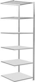 Schulte Anbauregal Steckregal MULTIplus150 mit 6 Fachböden und Kreuzstrebe in RAL 7035 Lichtgrau, B/T/H: 250 x 75 x 80 cm - Bild 1