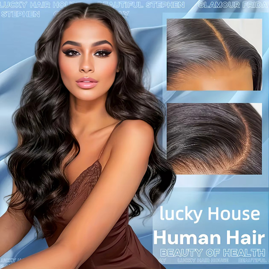 Alitaver Body Wave Lace Front Echthaarperücke, Damen - Bild 4