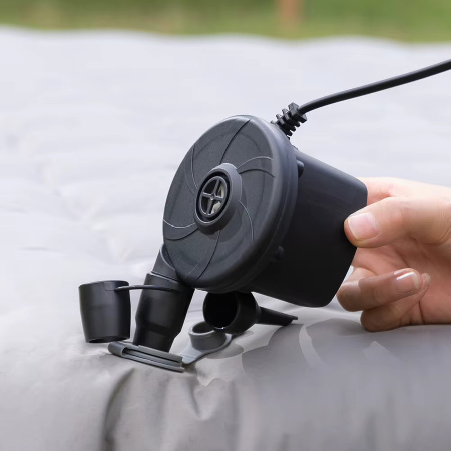 Elektrische Luftpumpe APWIKOGER tragbarer aufblasbarer Pumpenkompressor für Matratzen und Schwimmbecken in Schwarz mit EU-Stecker - Bild 3