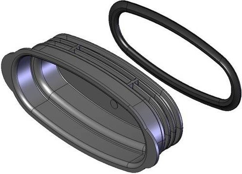 Helios Ventilatoren 3856 Abdeckung Grille in Schwarz - Bild 1