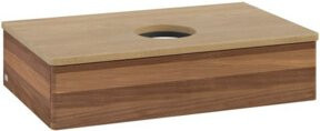 V&B Waschtischunterschrank Antao ohne Frontstruktur in Walnut, B/T/H: 80 x 50 x 19 cm - Bild 1