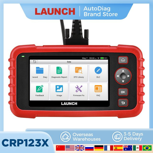 LAUNCH X431 CRP123X OBD2 Scanner in Rot für die professionelle Vier-System-Fahrzeugdiagnose - Bild 1