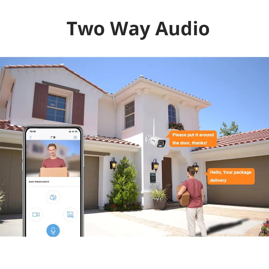 TPTEK 5MP IP WLAN Überwachungskamera für Outdoor und Indoor, Weiße CCTV Kugel Kamera mit Wi-Fi Funktion - Bild 3