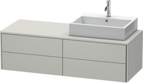 Duravit Waschtischunterschrank XSquare in Betongrau mit 4 Schubladen, B/T/H: 140 x 40 x 40 cm - Bild 1