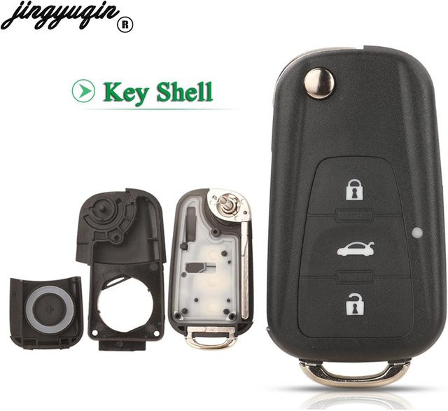 Jingyuqin 3-Tasten-Klappschlüssel Ersatzschlüsselgehäuse für MG MG5 MG7 MG GT GS 350 360 750 W5 in Schwarz - Bild 1