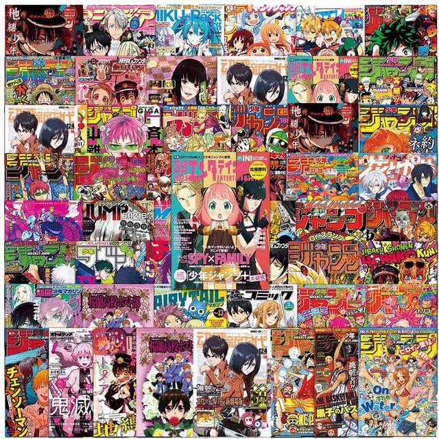 Binchi Outdoor Product Anime Sticker Set mit Spy x Family und Jujutsu Kaisen Motiven in Multicolour für Handy, Skateboard und Notizbuch - Bild 1