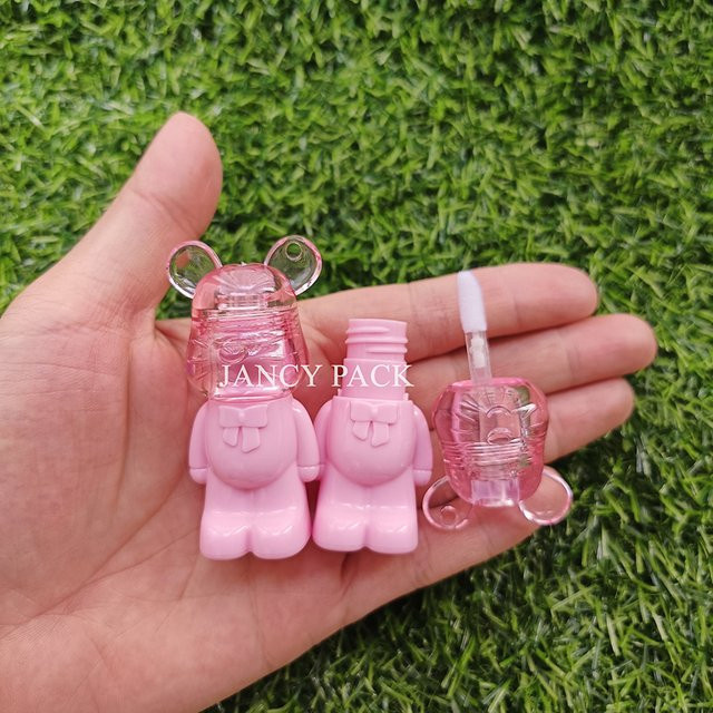 Lip Plumper Tube in Bärenform, 3 ml, pink, glänzend - Bild 1