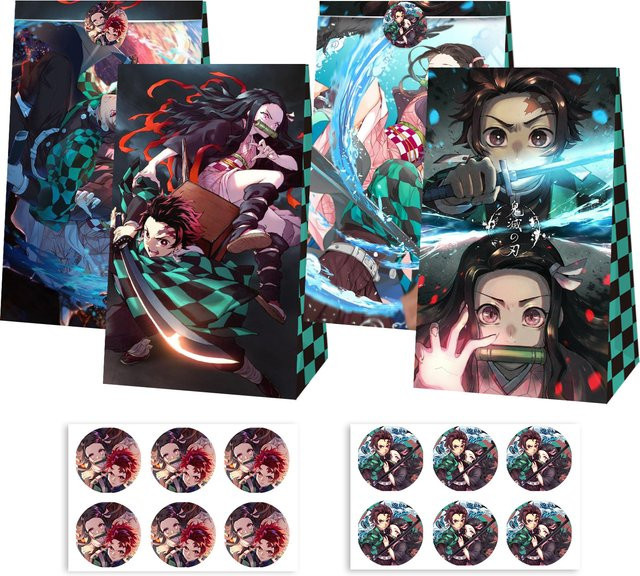 Bandai Demon Slayer Party-Geschenktüten mit Aufklebern, 4 Stile - Bild 1