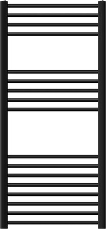 LuxeBath Badheizkörper Sahara Schwarz Matt Gerade mit Seitenanschluss B: 60 cm, H: 120 cm