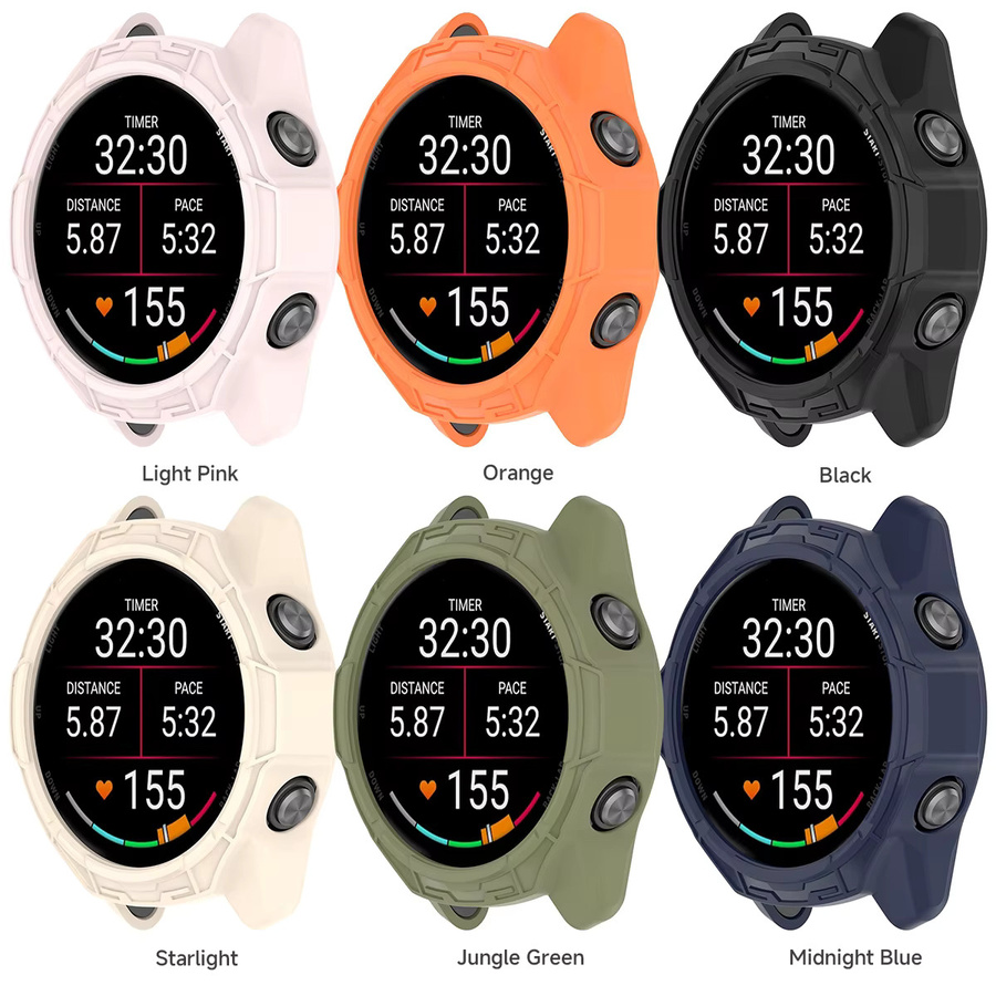CHIICSMART Schutzhülle für Garmin Forerunner 970, TPU, Orange - Bild 5