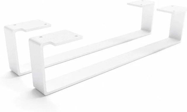 HEVVA Möbelfüße LUXEMBURG 2er Set Weiß, Höhe: 10 cm, Tiefe: 45 cm - Bild 1