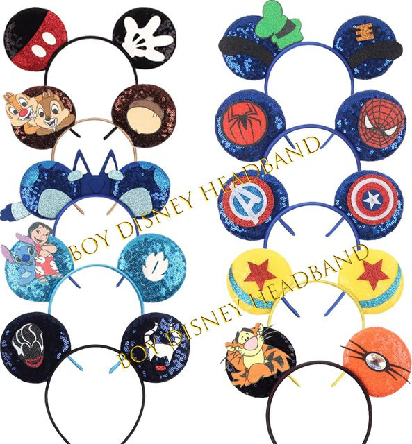 HEROCROSS Mausohren-Stirnband, Disney, Glitzer-Haarband, Bunt / Mehrfarbig - Bild 1