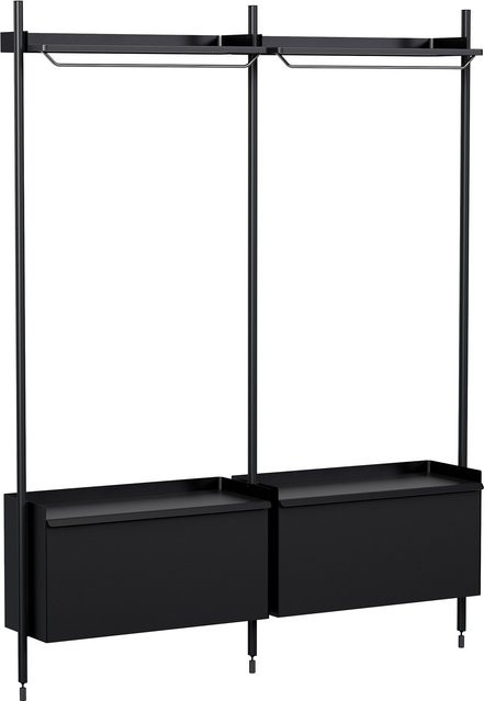 HAY Pier System 1002 Garderobe in Schwarz aus Aluminium und Stahl - Bild 1