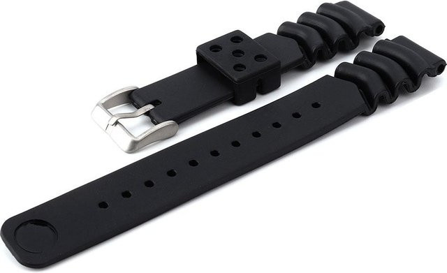 Uhrenarmband Silikon, Schwarz, 20 mm, Herren - Bild 1
