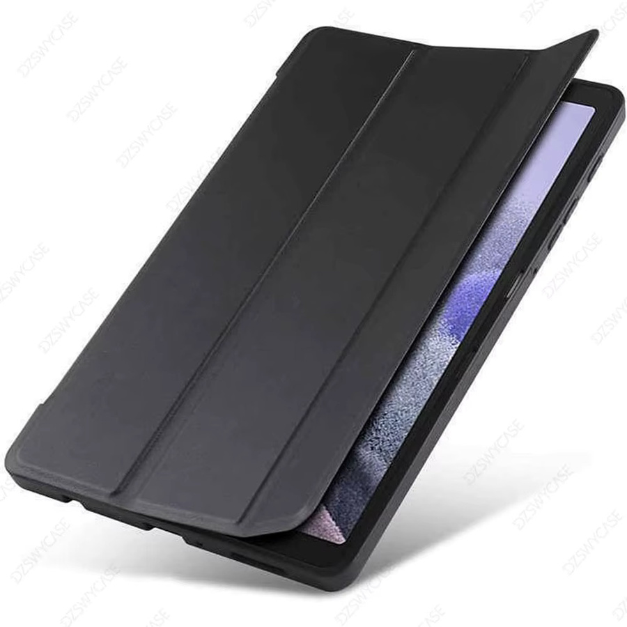 DZSWYCASE Schutzhülle für Samsung Galaxy Tab A7 Lite 8,7 Zoll in Grau oder Schwarz mit stoßfestem PU-Leder und dreifach faltbarem Standfunktion sowie Auto-Wake-Sleep-Funktion - Bild 2