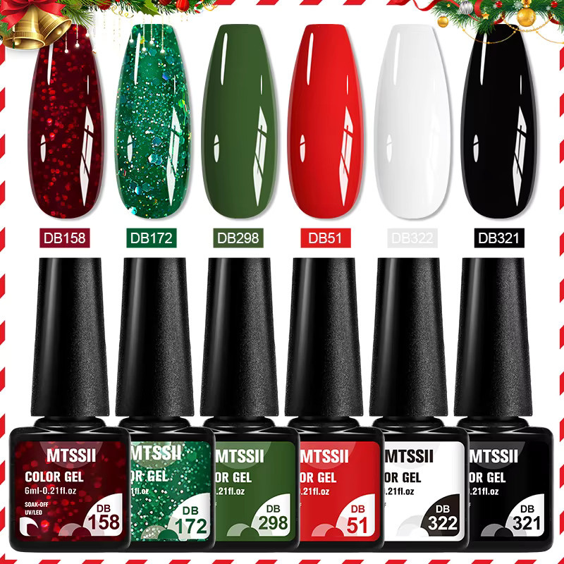 Mtssii Gel Nagellack Set, 6 Stück, Glänzend, Semi Permanent - Bild 2