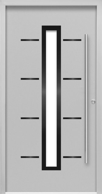 Splendoor Haustür ThermoSpace Prime Milano in Grau mit Glaseinsatz, modern, Anschlag Rechts, B: 110 cm, H: 210 cm - Bild 1