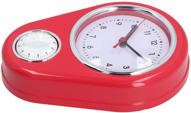 Begetting Küchenwecker und Wanduhr in Rot, 9 Zoll Multifunktions-Quarz-Uhr für Küche und Zuhause - Bild 1
