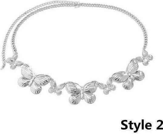 Hosenkette Schmetterling, Silber, Damen - Bild 1